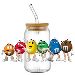 สติกเกอร์ลายช็อกโกแลตเอ็มบีนส์น่ารัก ดีไซน์ใหม่ 23 แบบ ขนาด 16 ออนซ์ ลาย UV DTF 3 มิติ คุณภาพสูง สำหรับตกแต่งแก้ว กระป๋อง ถ้วย งานฝีมือ DIY ของขวัญ