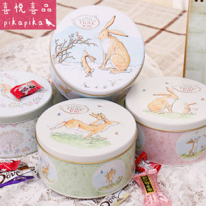 Cookies Iron Box Small Cake Iron Box Heart Candy round Packaging Candy Box Cute Exquisite Biscuit Box