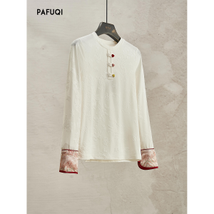 PAFUQI | Áo Choàng Đấu Mới Năm Đỏ Phong Cách Trung Quốc Thêu