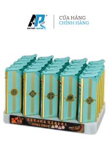 Bật Lửa Khò Tia Xanh T18 - Vỏ Nhôm Vàng - Có Nắp Đậy - Có Bơm Ga