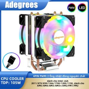 Tản Nhiệt CPU RGB X79 3PIN/4PIN PWM Cho Intel LGA 1151 1155 1200 X99 1700 2011 AMD AM3 AM4 - Tản Nhiệt CPU Dạng Tháp Với Bạc Đạn Lỏng