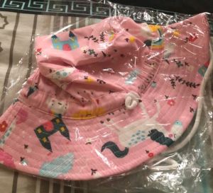 CAE - Topi Anak Perempuan 1-4 tahun Pink Unicorn Bucket Hat Import