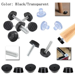 4-24pcs Furniture Leveling Feet Clear Chair Leg Protectors Adjustable Shockproof Floor Glide Pads for Tile Wood Table Machine