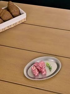 (New) 1 Pcs Japanese Vintage Oval 304 Stainless Steel Restaurant Plate Dessert Tray Kitchen Tableware