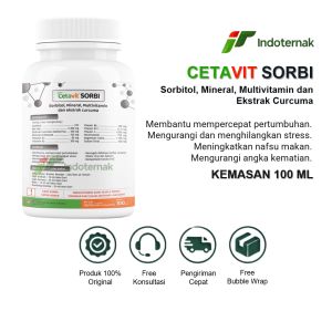 Cetavit Sorbi 100 ML - Multivitamin Penambah Nafsu Makan Ternak