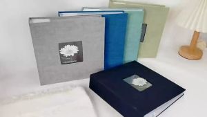 4R 200 Pockets Photo Album 6 Inch Interstitial Album Can Write Messages Linen Cover Memo Photo Albums