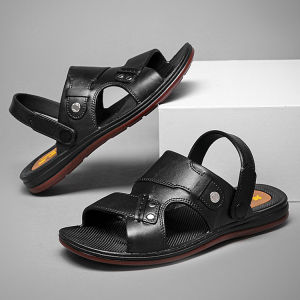 Vietnam Rubber Sandals Mens Summer Tendon Bottom Sandals Waterproof Non Slip Outdoor Middle-Aged Plastic Shoes Casual Beach