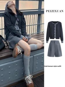 PEIZIXUAN | Korean Style Sporty Sweater and Shorts Set Early Spring