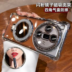 Oppo FindX7 X8 pro Ultra Womens Edition Magnetic Absorption Silicone Phone Case with Stand Full Lens Protection Soft Protective Shell