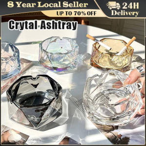 Nordic Home And Office Ins Popular Diamond Crystal Glass Ashtray Portable Decorative Cigar Ashtray Holder