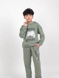 Quần áo thu đông cho bé trai Bigfox Miss Meow bộ nỉ có mũ hooddie style Hàn Quốc size đại trẻ em 81011 tuổi 40kg