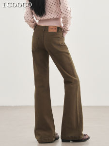 Retro American Low Waist Bell Bottom Jeans Womens Slimming Horse Hoof Jeans Cotton Stretch Autumn Season Fashion Ladies