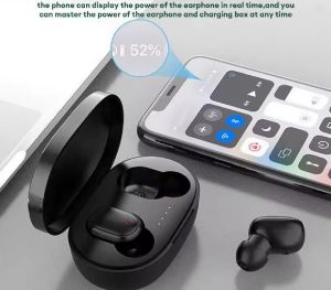 Tws A6s headset bluetooth 5.2 bass warna hitam