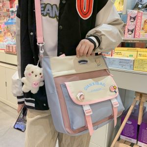 Deanbarry | Large Capacity Student Book Bag Canvas Tote