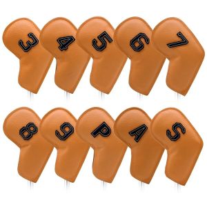 Golf Iron Head Covers Oil Edge Factory Price Golf Club HeadCovers Wedge Club Head covers 10pcs