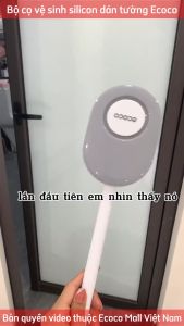 Cọ vệ sinh Silicon dẹt ECOCO mẫu mới treo hít từ tính Cọ toilet Chà cầu nhà tắm tiết kiệm không gian