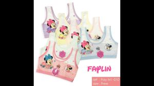 1 LUSIN | Miniset Anak Pelajar FAYLIN / Sablon Karakter MINIE MOUSE / Dalaman anak / Singlet anak