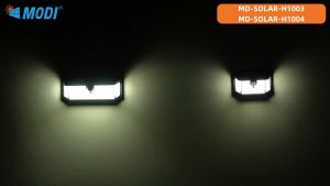 โคมไฟติดผนังโซล่าเซลล์ แสงขาว เซ็นเซอร์ พลังงานแสงอาทิตย์ ไฟสวน ไฟรั้ว 3 โหมด เปิดปิดอัตโนมัติ กันน้ำกันฝุ่นทนแดด