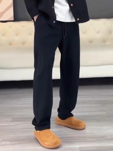 Quần Dài Nam Ống Rộng Bằng Cotton Mùa Thu Đông Mới Phong Cách Đơn Giản Thời Trang Rộng Rãi Đa Năng Thể Thao Thường Ngày