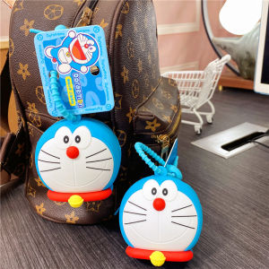 Mini Doraemon Earphone Storage Bag Keychain Coin Purse Blue Fat Cat Key Holder Hanging Decoration Japanese Style Cartoon