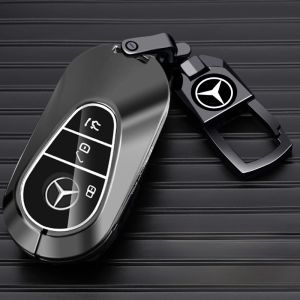 New 2024 Mercedes-Benz C200L Key Cover Glc260L E300L Gbl Eqe Zinc Alloy Metal Car Key Case Simple Style Driving Personal Item
