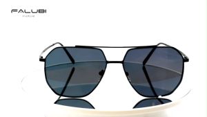 Falubi Kacamata Square Aviator UV400 dengan Lensa Diamond Cutting
