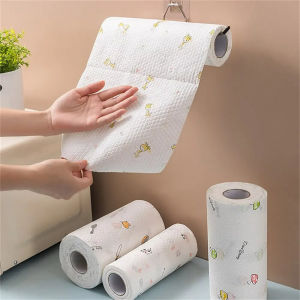 Disposable Kitchen Cloth Cleaning Paper Towels Colored White Dish Wash Cloth Oil Absorbent Washing Rags 50/100 Pcs