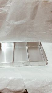 Loyang Lapis Surabaya 22x30x4 cm Kue Brownies Sekat 3 Gandeng Alumunium Anti Lengket