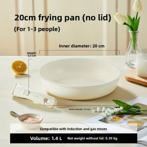 CAROTE | Non-stick Detachable Handle Electromagnetic Stove Friendly Pan