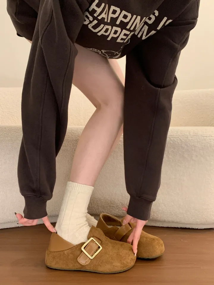 XUJIA | Elevated Sole Gray Faux Fur Winter Wool Shoes | Lazada