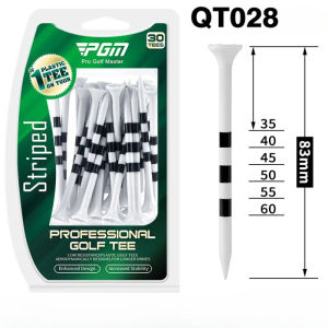 PGM | PGM Golf Tees Dài 83mm Giá Đỡ Bóng Có Vạch Giới Hạn Gỗ 30 Cái/hộp QT027/QT028 Mũ Nhựa Giữ Bóng