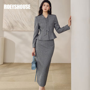Roey s house | Professional Early Autumn Gray Womens Outfit Suit