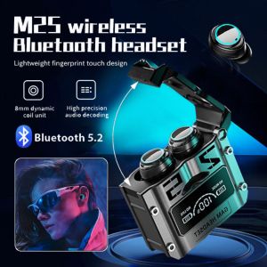 🎁 Original Product + FREE Shipping 🎁 NEW TWS M25 Bluetooth Earphone 5.3 Waterproof Wireless Headphone 9D Stereo Sports Earbuds LED Microphone