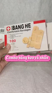 Hộp 100 Miếng Băng Cá Nhân Dán Vết Thương Băng Keo Cá Nhân Tiệt Trùng Kháng Khuẩn Chống Thấm Nước