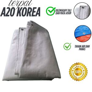 Terpal Korea A20 Terpal warna putihSuper tebal kuat tahan segala macam cuaca tersedia ukuran 8x8 8x9 8x12meter kuat dan tebal
