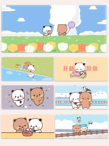 One Or Two Cloth Mouse Pad Girls Oversized Office Desk Pad Laptop Keyboard Cartoon Non-Slip Cushion