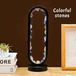 1PC Natural Amethyst Cluster Oval Night Light USB LED Crystal Lamp for Bedroom Bedside Ambient Light