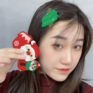 【♡Lovely girls house♡】5Pcs กิ๊บติดผมต้นไม้สโนแมนคริสต์มาสรูปการ์ตูนสุขสันต์วันปีใหม่น่ารักสำหรับสาวๆที่น่ารัก