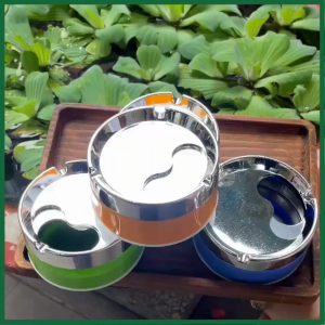 Gạt tàn xoay Châu Hưng đáy kẽm mạ chắc chắn không chảy nhựa lớp phủ sáng bóng bền đẹp giao màu ngẫu nhiên Mixmore