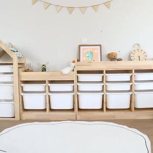 Solid Wood Multi-function Bookshelf and Storage Cabinet