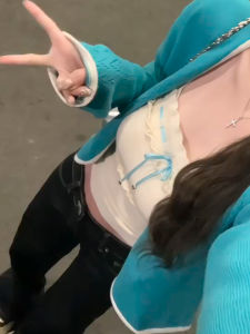 Áo Len Cardigan Dệt Kim Màu Xanh Thiết Kế Đầu Thu Cho Nữ Áo Ba Lỗ Màu Trắng Pure Desire Hot Bé Gái Áo Hai Mảnh