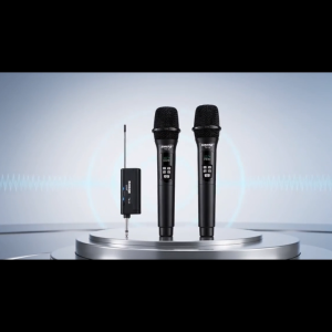 SHURE TM-20 Wireless Microphone 2 Mic UHF Rechargeable 6.35mm Receiver Microphone for Videoke