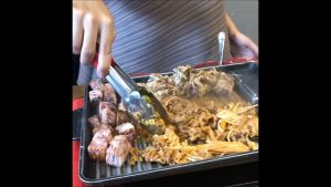 Korean BBQ grill Bulgogi Yakiniku double pan - OIL FREE BAKING PAN