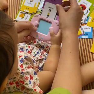 2-10 Early Education Bilingual Device / Alat Bantu Pengenalan Kosakata Bahasa Inggris Flash Card Reader Mainan Flash Card Bersuara