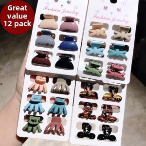 Mini Hair Claw Clip Womens Popular Forehead Hair Accessory Small Card Clip Fashionable Korean Style  Outlined Hair Gripper
