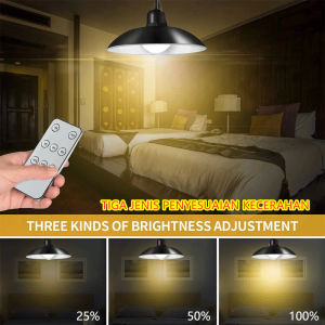 Lampu Surya Lampu Outdoor Solar Pendant Light Outdoor Indoor Solar Lamp Dengan Garis Lampu Gantung Rumah Dalam Ruangan Lampu  Lampu Outdoor Gantung LED Tenaga Surya/Lampu Solar Cell Indoor Outdoor Tahan Air