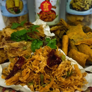 MEVINA 3 Món: Khô Gà Lá Chanh Khô Mực Cán Tẩm Vị & Da Cá Lắc Phô Mai Giòn Rụm - Đồ Ăn Vặt Sạch