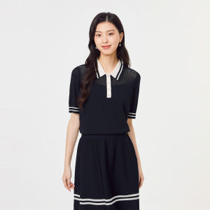 Koradior | Trendy Slim-fit Knit Top Striped Design Summer Fashion