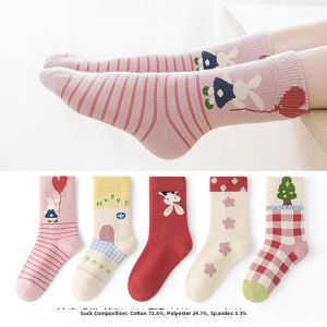 LIUZHISHU | Childrens Long Calf Boneless Socks for Autumn Spring Winter