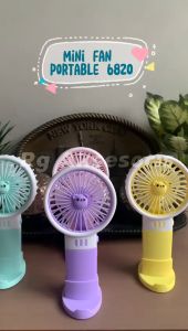Kipas Angin 6820 Mini Fan Genggam Tangan Portable Stand Holder HP